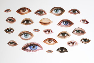 Eine Collage zeigt viele Augen.