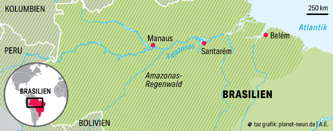 Karte Amazonasverlauf