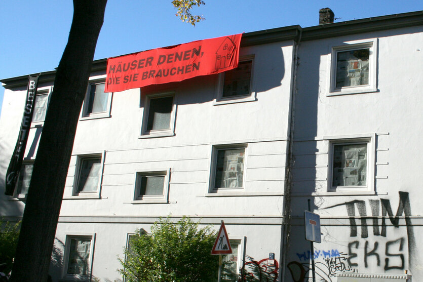 Fassade des besetzen Hauses