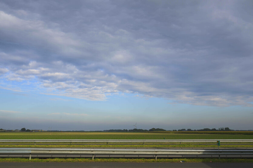 Leitplanken an einer Bundesstraße