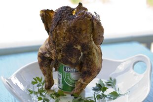 Broiler auf Bierdose