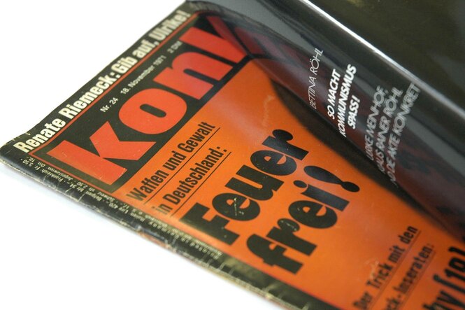 Das Cover des Magazins konkret mit der Headline "Feuer frei!"