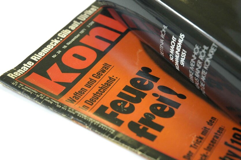 Das Cover des Magazins konkret mit der Headline "Feuer frei!"