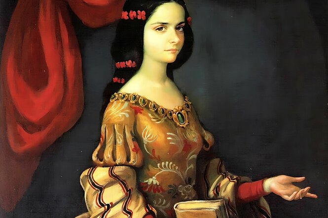 Ein Jugendbild der Juana Inés de Asbaje y Ramírez de Santillana, gemalt bevor die Dichterin ins Kloster ging