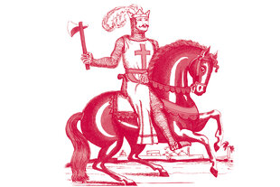 Illustration eines Kreuzritters
