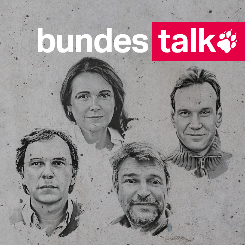 Köpfe von Barbara Junge, Sebastian Moll, Bernd Pickert und Stefan Reinecke