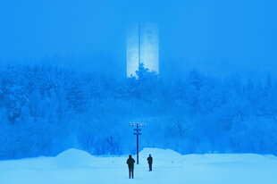 Menschen in winterlicher Umgebung