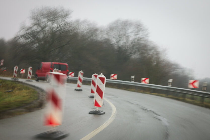 Kurve am Ende der A20