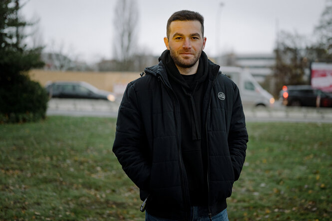 Portrait von Levani Idadze in Lübecker Stadtzentrum