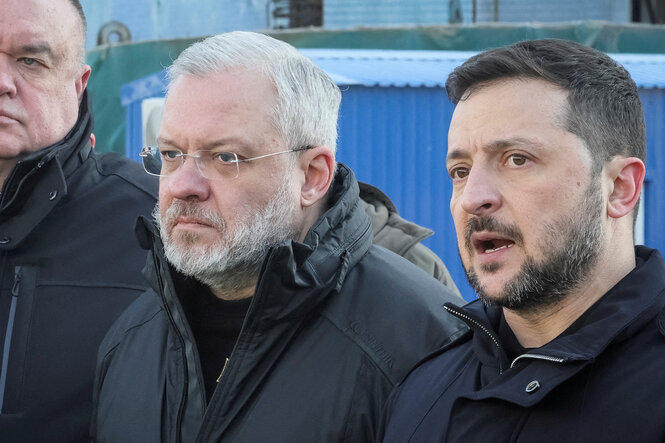 Justizminister Haluschtschenko und Präsident Selenskyj.