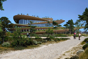 Visualisierung der Oper mit Fußwegen