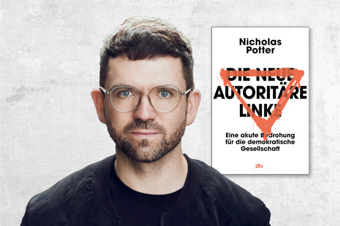 Das Bild zeigt eine Collage: Zu sehen ist das Buchcover, sowie der Autor.