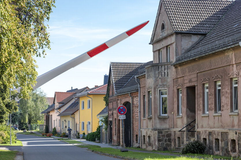 Transport Rotorblatt in Windpark