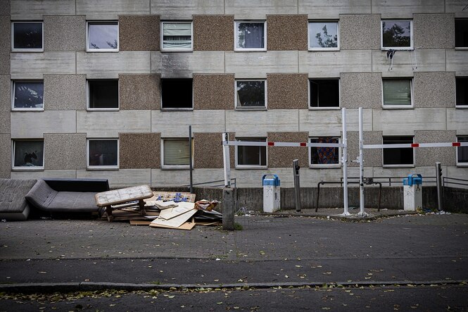 Fassade eines Plattenbaus