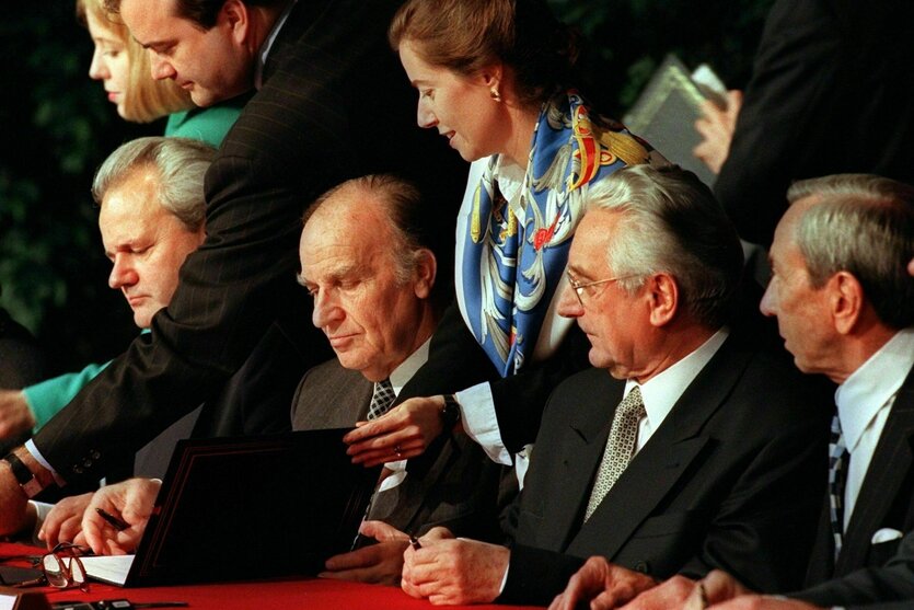 Bosnien-Abkommen in Dayton paraphiert