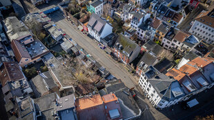 Drohnenaufnahme der Helenenstraße in Bremen