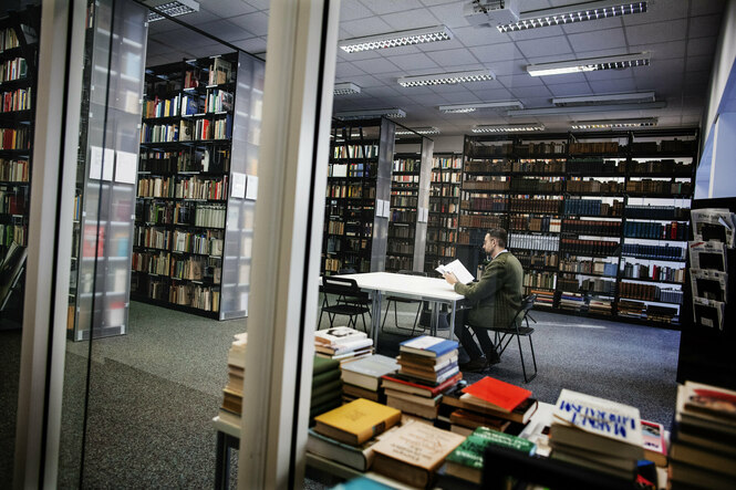 Innenansicht der Bibliothek des Konservatismus