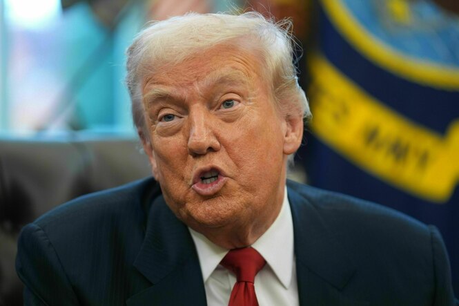 Das Porträt von US Präsident Donald Trump