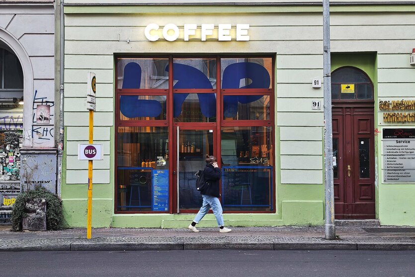 LAP Coffee in der Adalbertstraße im Bezirk Kreuzberg
