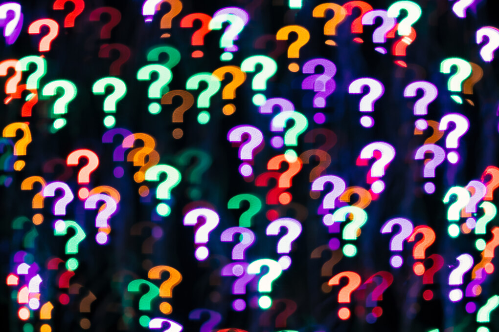 Bunte Fragezeichen