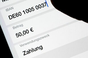 Die Eingabemaske einer Online-Überweisung