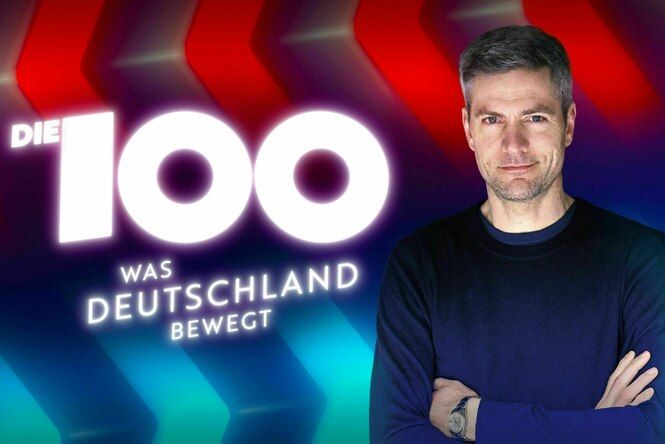 Porträt von t Ingo Zamperoni mit dem Logo: 100 Was Deutschland bewegt