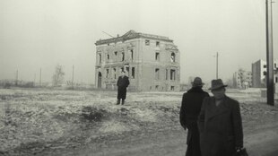 Stadtansicht aus dem kriegszerstörten Berlin