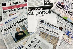 Viele italienische Zeitungen