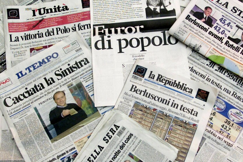 Viele italienische Zeitungen