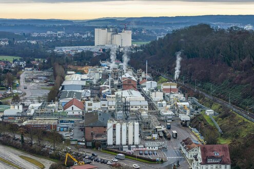 Werksansicht des Unternehmen Solvay Fluor GmbH