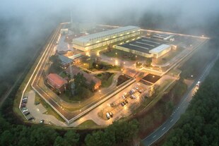 Drohnenaufnahme des atomaren Zwischenlagers in Gorleben. Drohnenaufnahme des atomaren Zwischenlagers in Gorleben.