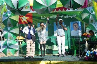 Abschlussshow zum Ende des Wahlkampfes am Freitag in der Hauptstadt Naypyidaw
