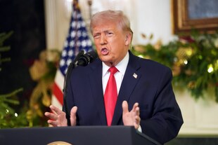 Donald Trump hält eine Rede