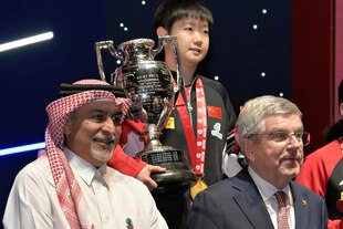 Siegerehrung mit Thomas Bach