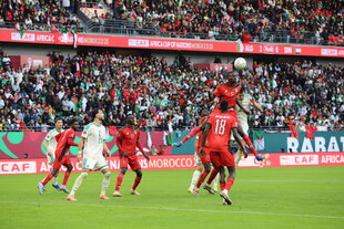 Szene aus dem Afrika-Cup-Fußballspiel Algerien vs. Sudan