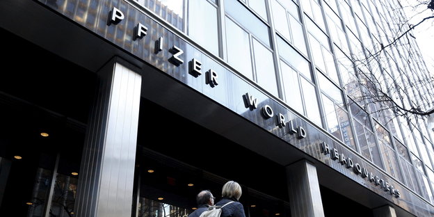 Der Firmensitz von Pfizer in New York