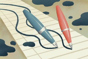 Illustration mit zwei Füllern