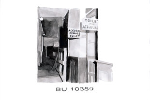 Ein schwarz-weißes Aquarell Ein schwarz-weißes Aquarell