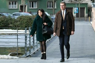 Daniel Halemba und seine Anwältin Isabella Sanna sind auf dem Weg zum Amtsgericht