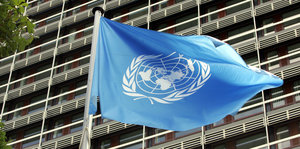 Die Flagge der Vereinten Nationen