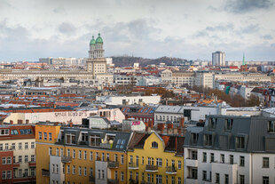 Panoramabild des Berliner Stadtteils Friedrichshain