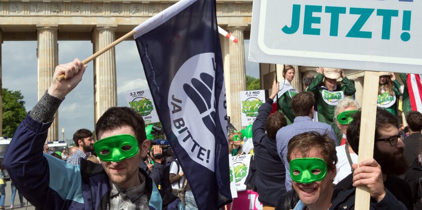 Protest am Brandenburger Tor