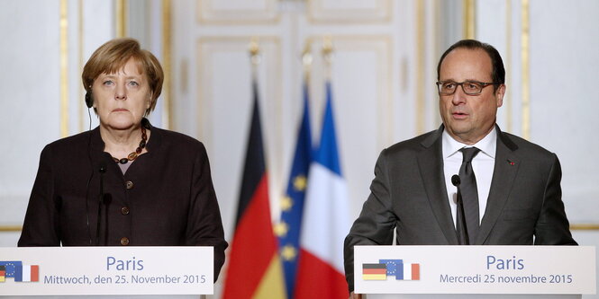 Angela Merkel und Francois Hollande