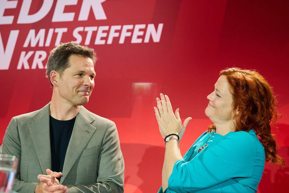 Parteitag der Berliner SPD: Steffen Krach nun auch Parteichef