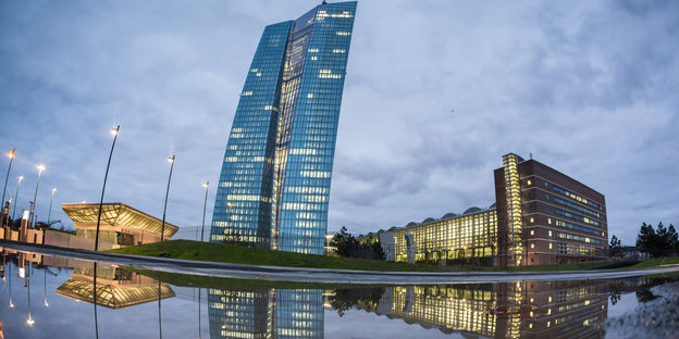 Die EZB-Zentrale in Frankfurt am Main.