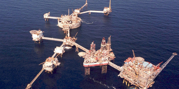 Ein Ölförderfeld vor der Küste Norwegens