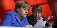 Kanzlerin Merkel und Umweltministerin Hendricks