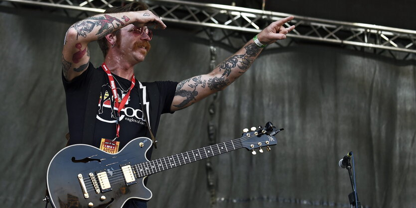 Jesse Hughes bei einem Festival in Nickelsdorf