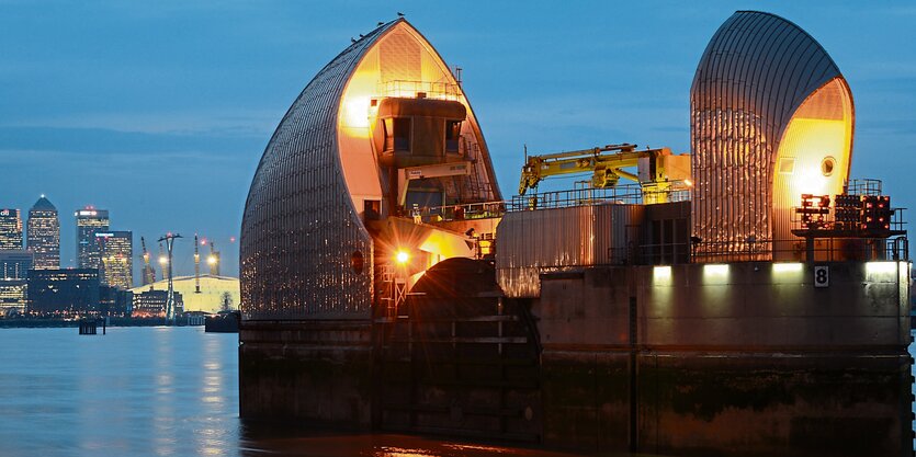 Die Thames Barrier.