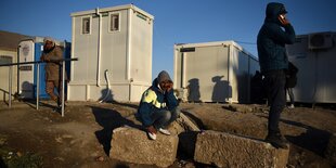 Flüchtlinge im Grenzort Idomeni